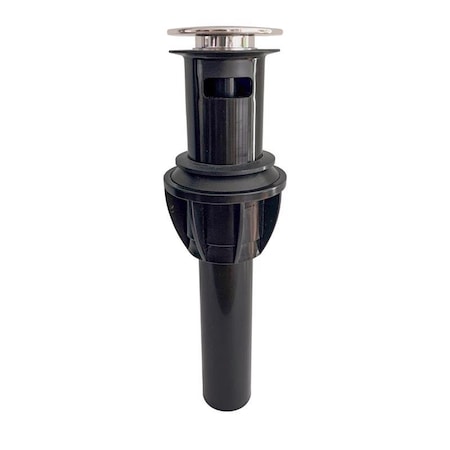 Kenney Mfg Keeney 1-1/4 in. Brushed Nickel Plastic Push Button Drain with Overflow K820-72BN